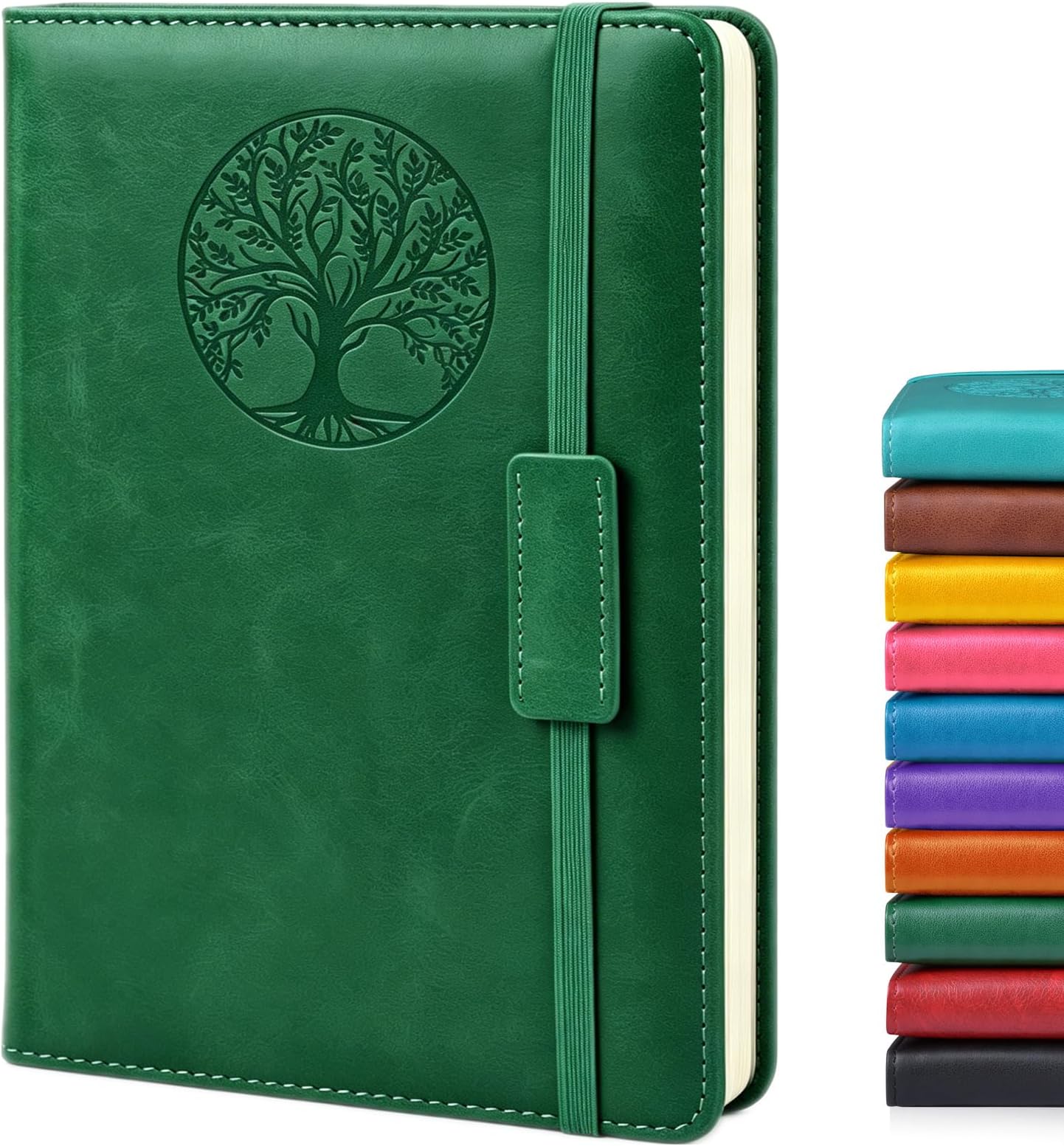 Lined Journal Notebook for Women Men,256 Thick Pages,A5 Hardcover Vintage Leather Journal for Writing,Travel,Business,Work, School,College Ruled Notebooks for Note Taking,Daily Diary 5.7"×8.3"