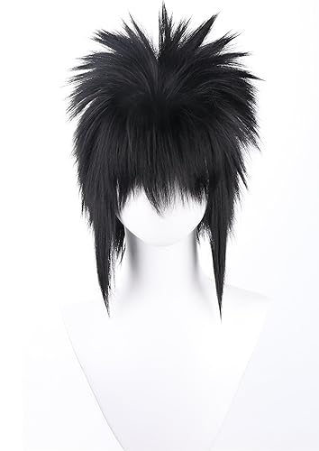 Miniatura 5 de COSPLAZA Peluca de cosplay para niña color azul profundo largo lacio pelo completo