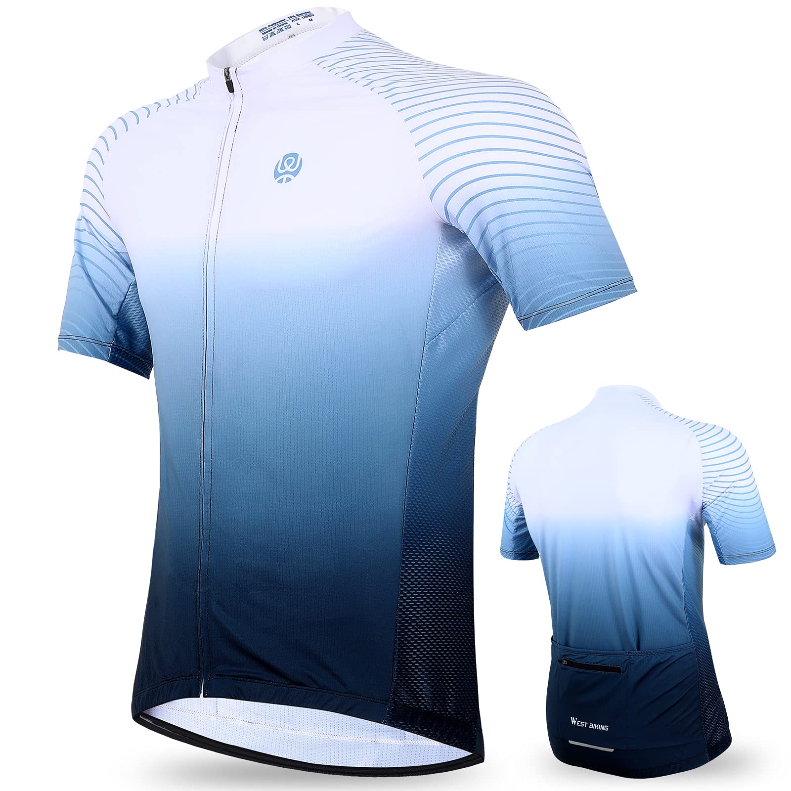 XIQI Cycling Jersey Mens,Cycling Tops for Men,Mountain Bike Jersey for Men,Short Sleeve Cycling Top with 3 Rear Pockets,Quick Dry Breathable Running Bicycle Jessy,Birthday Gifts/Presents for Cyclists