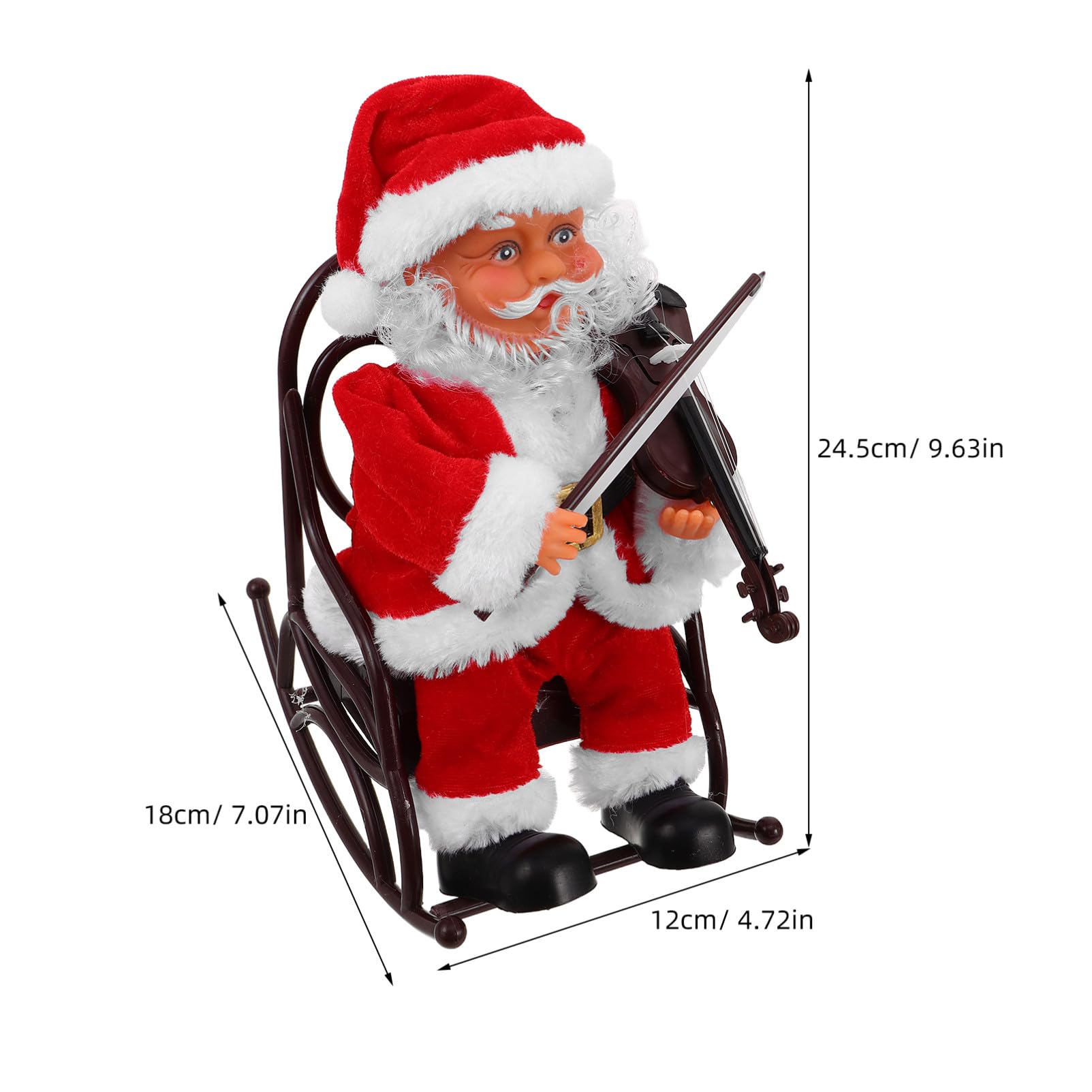 BESPORTBLE Juguete De Papá Noel Musical Eléctrico con Silla De Ruedas para Fiestas De Navidad y Decoración Creativa Obsequio Adultos