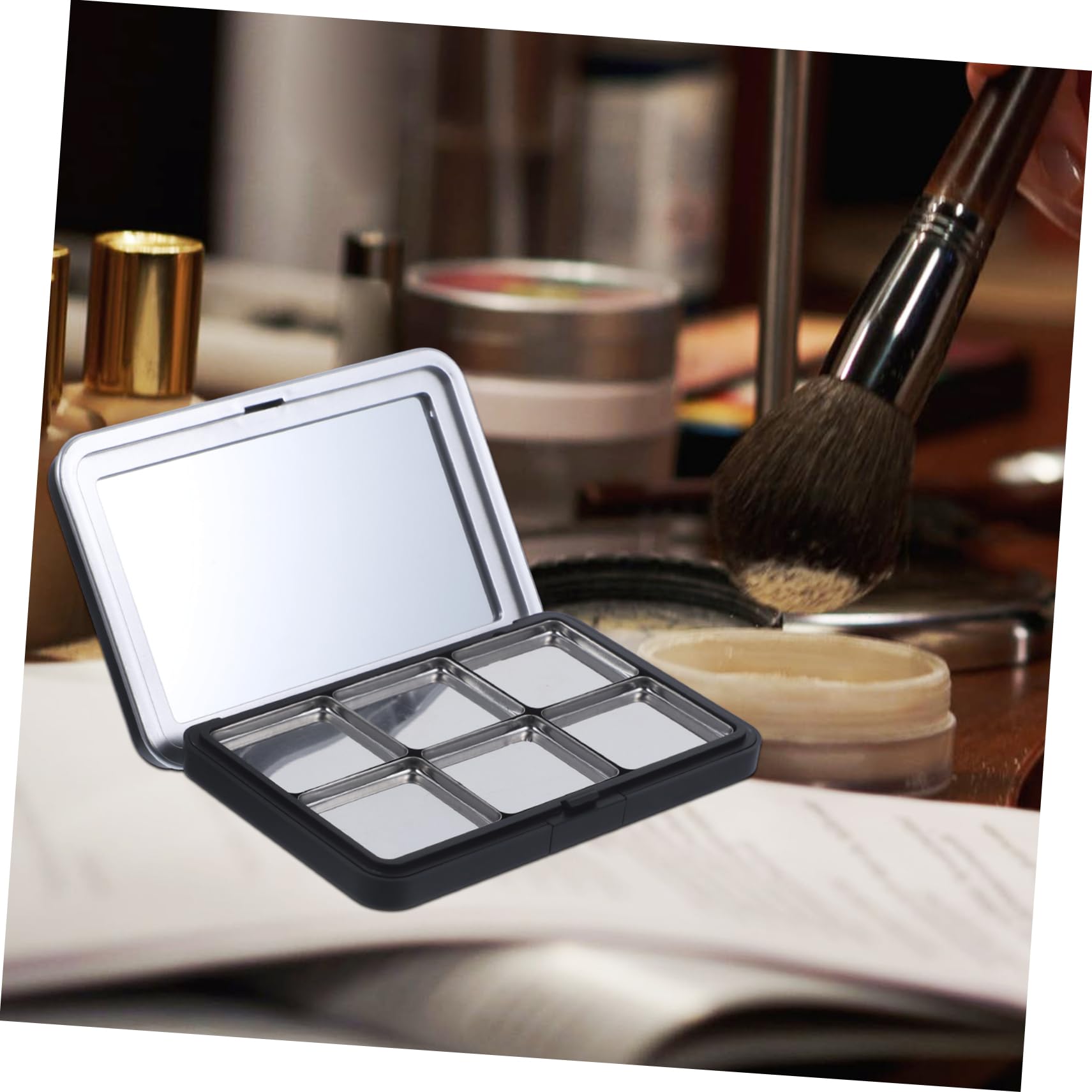ORFOFE Set 2 Palette Vuote per Ombretti e Fard, Contenitore As Leggero, Riutilizzabile, per Fai da Te e Esposizione Cosmetici