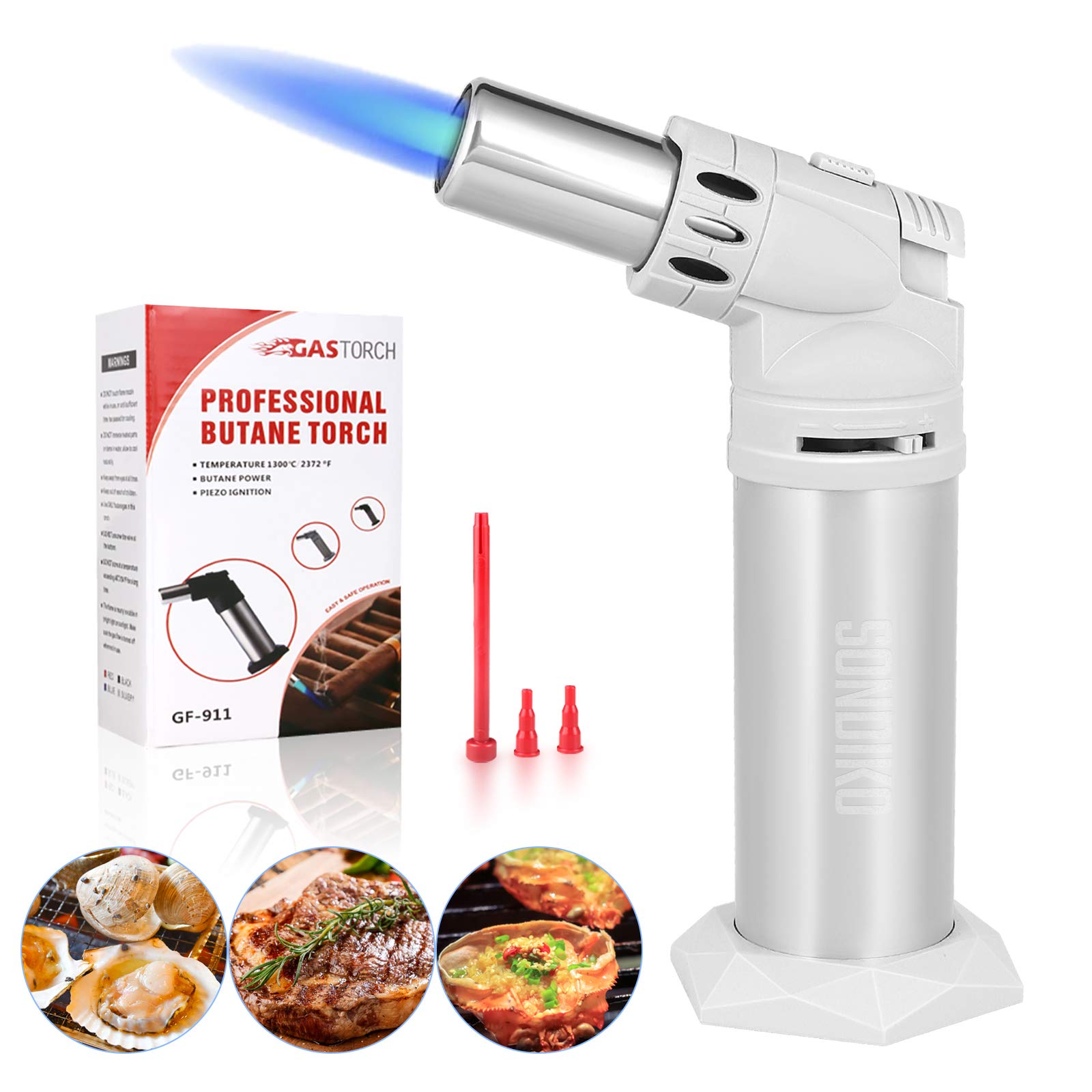 Buy Mini Kitchen Torch, Sondiko Butane Torch Refillable Blow Torch