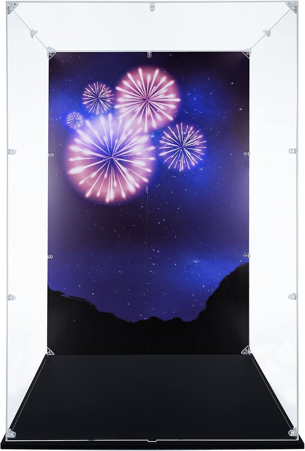 Acrylic Display Case Compatible for Lego The Disney Castle #71040, Dustproof Display Case, for Old Disney Castle Only (Case Only) (Lego Sets are NOT Included) (Painted Background)