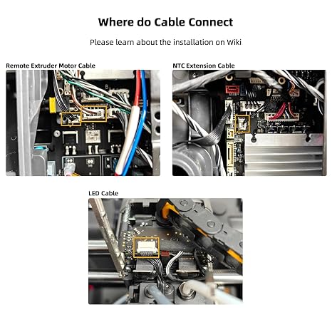3D Printer Accessories Compatible with BambuLab X2D Cable Pack(3-in-1) Kit, Separate Internal Connection Wire Replacement for Signal or Power Transfer