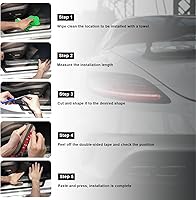 Vista 5 de Protectores de Entrada de Borde de Puerta de Automóvil, Tira Adhesiva de Cubierta Protectora Anti-Colisión contra Rayones, Cinta Protectora