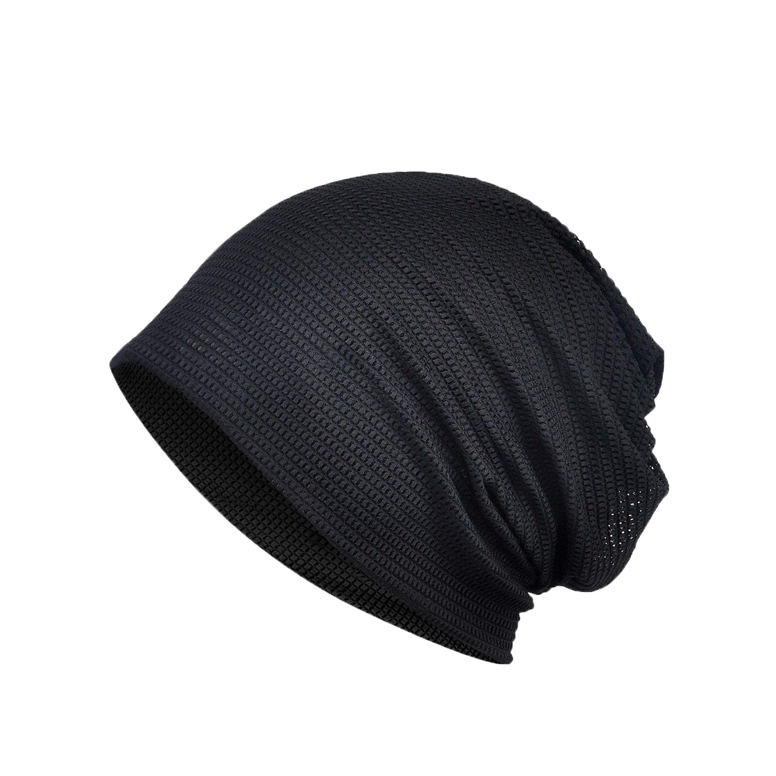 WSLCN Slouch Beanie Hat, Unisex Mesh Jersey Skull Cap Baggy Summer Spring Hip-Hop Stretch Soft Thin Hat Breathable