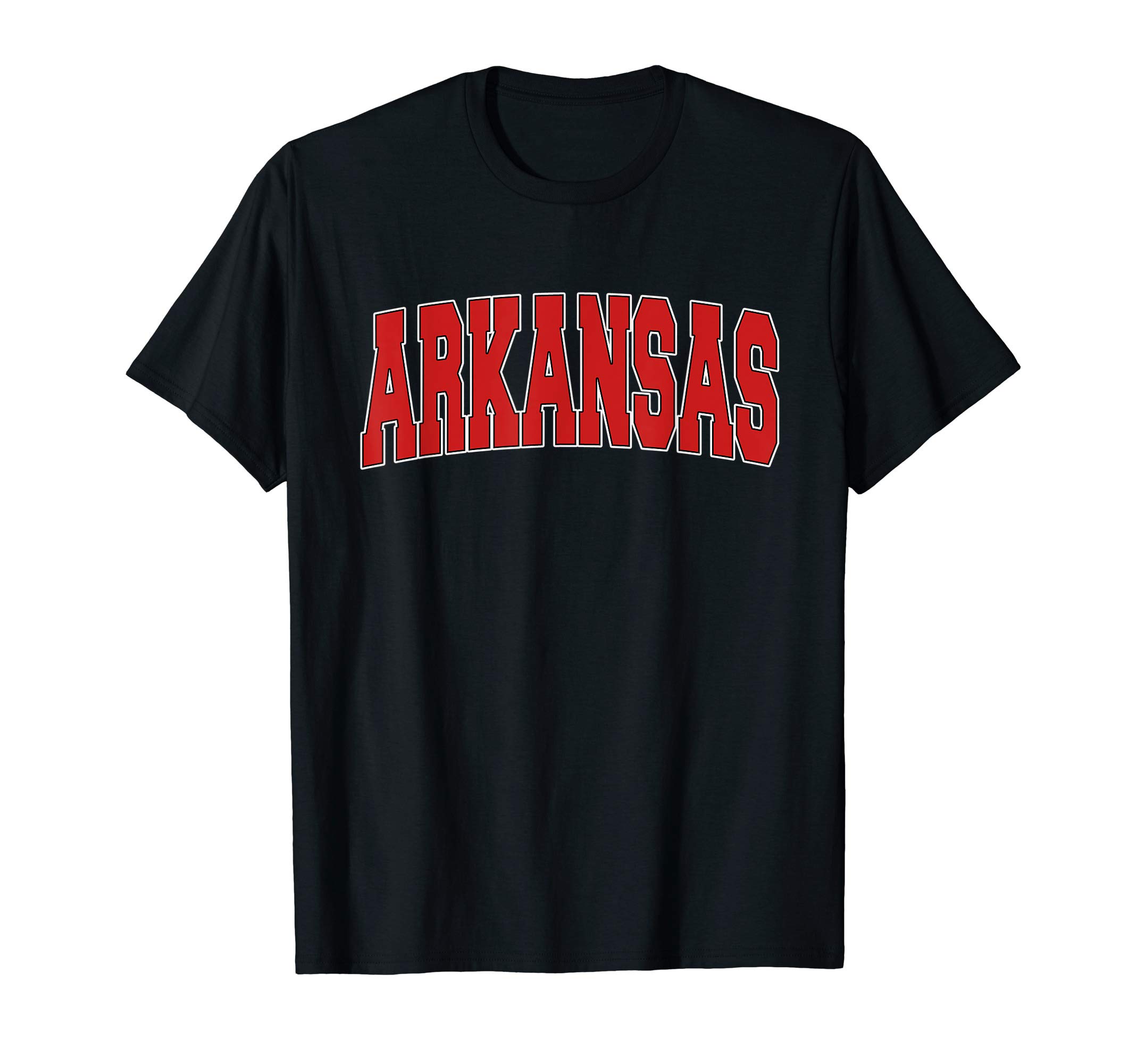 American Love Men Women Red Text Home Pride GiftARKANSAS USA STATE AR Varsity Style Vintage Sports T-Shirt