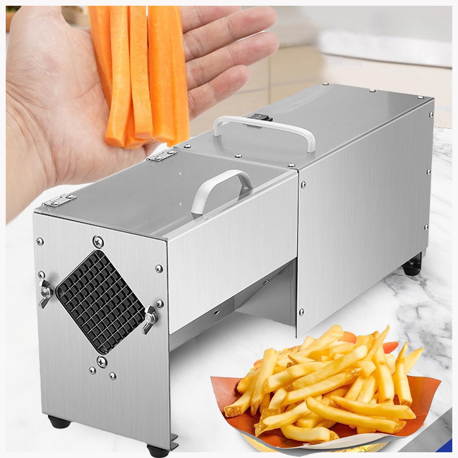 Déchiqueteuse de pommes de terre et coupe-frites 10mm, trancheuse à légumes réglable