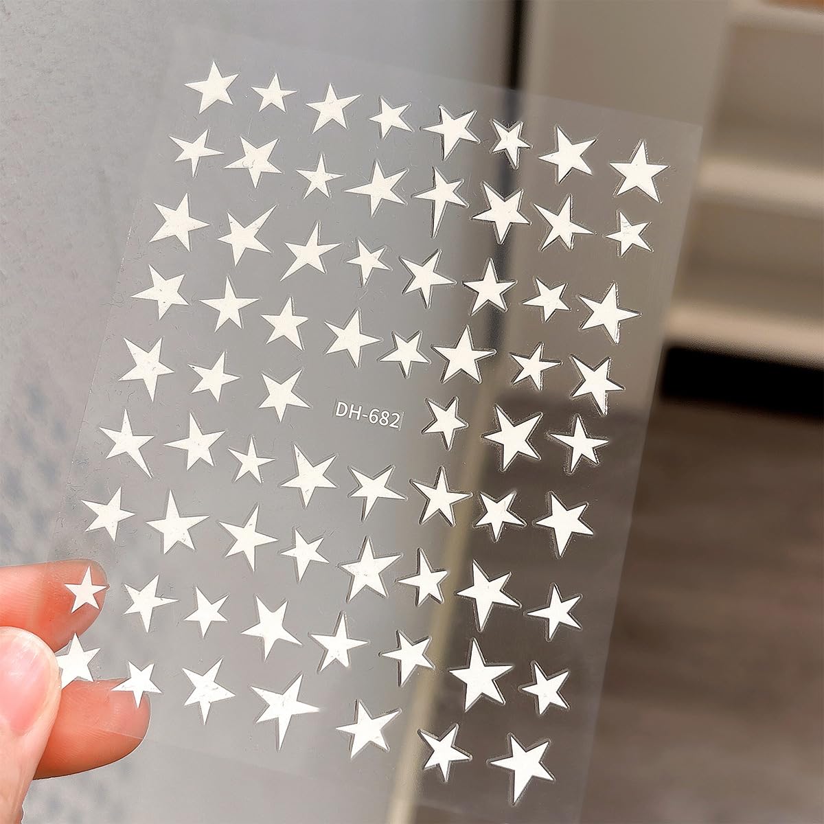 Photo 1 of **2 DIFFERENT PACKS OF NAIL STICKERS**12 Sheets Star Nail Art Stickers Decals Gold Silver Pink Nails Art Stickers 3D Self Adhesive Pentagram Nail Decals with Design for Women Girls Kid DIY Independence Day Manicure Decoration