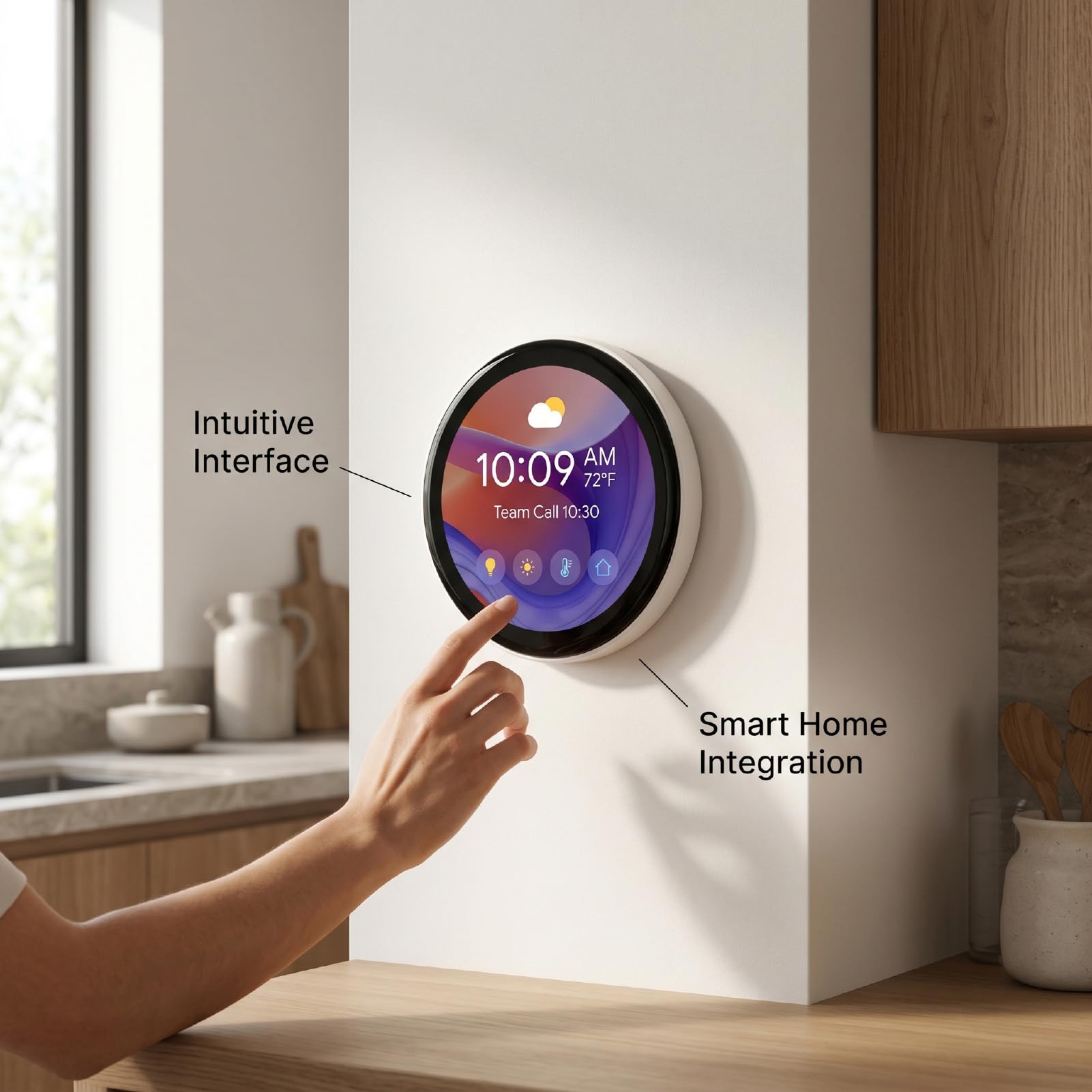 Tosuny Badge Numérique avec écran Tactile HD de 1,8 Pouces, Bluetooth 6.0 (WHITE)