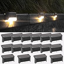 Lampe Solaire pour Extérieur Imperméables, 16 Lampes Solaires de Terrasse, Eclairage à LED Lampe Solaire，Blanc Chaud Lumières Solaires Exterieure Jardin, Décorations pour Escaliers, Marches, Clôtures