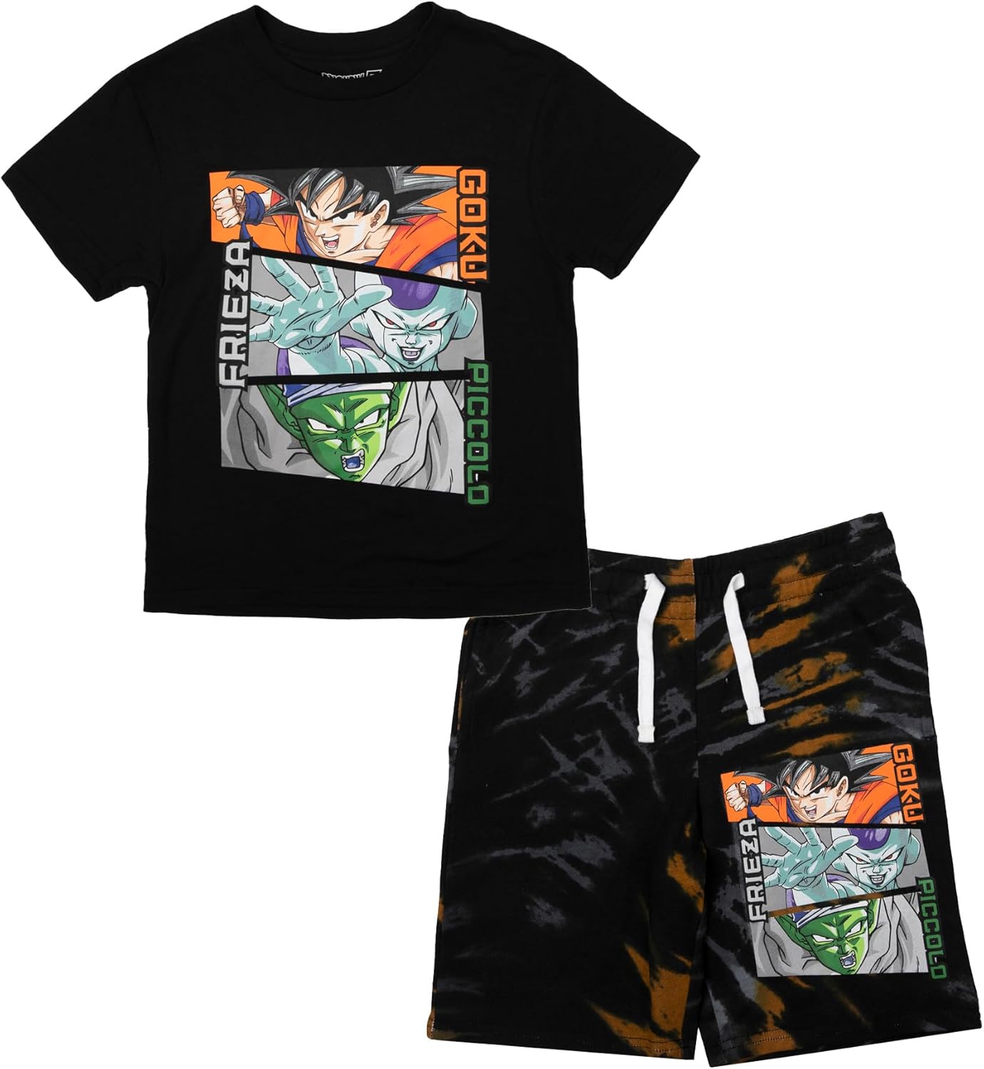 Dragon Ball Z Goku, Frieza, and Piccolo Short Sleeve Tee and Lounge Shorts 2-Piece Set - Image 3