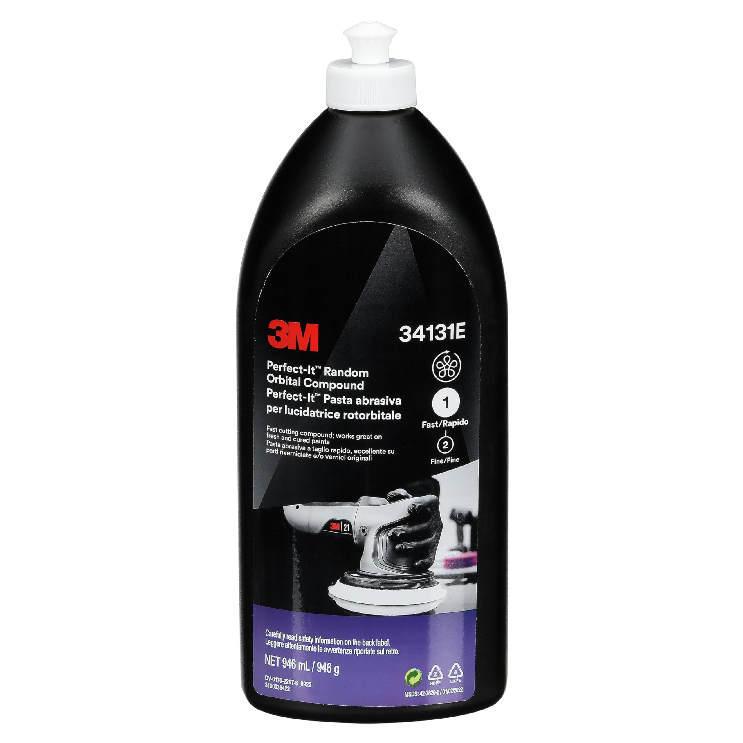 3M Perfect-It Random Orbital Compound, 946 ml, 34131E White