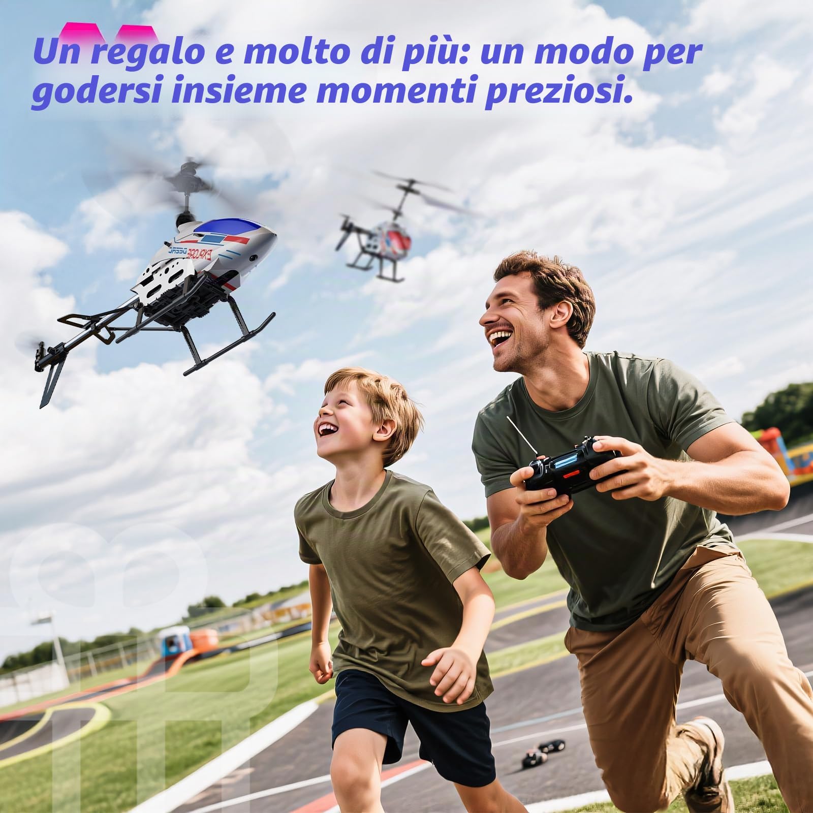 DEERC DE28 Elicottero telecomandato per debuttanti, Gioco elicottero RC interno con illuminazione LED, Elicottero RC, 3.5 canali con funzione giroscopio, Cadeau pour Les Enfants de 12 Ans et Plus…