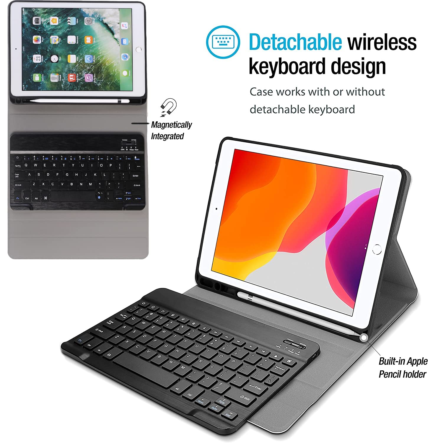 Clavier Coque Et Souris Pour Ipad 9.7, Ipad 6Eme-5Eme Génération 2018