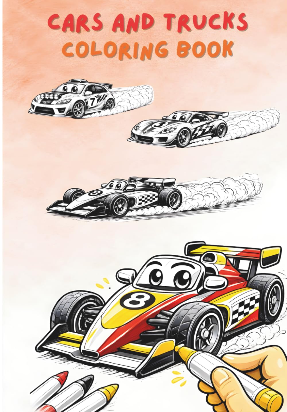 Cars and Trucks - Coloring Book: Cars, Truck, Bike and Big Vehicles (Coloring Books for Kids Mix)