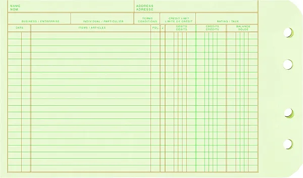 Rediform Extra Sheets for 4-Ring Ledger Binder, Green Eye-Ease Paper, Pre-Punched, 5" x 8.5", 100 Refill Sheets (14-055) (14055)