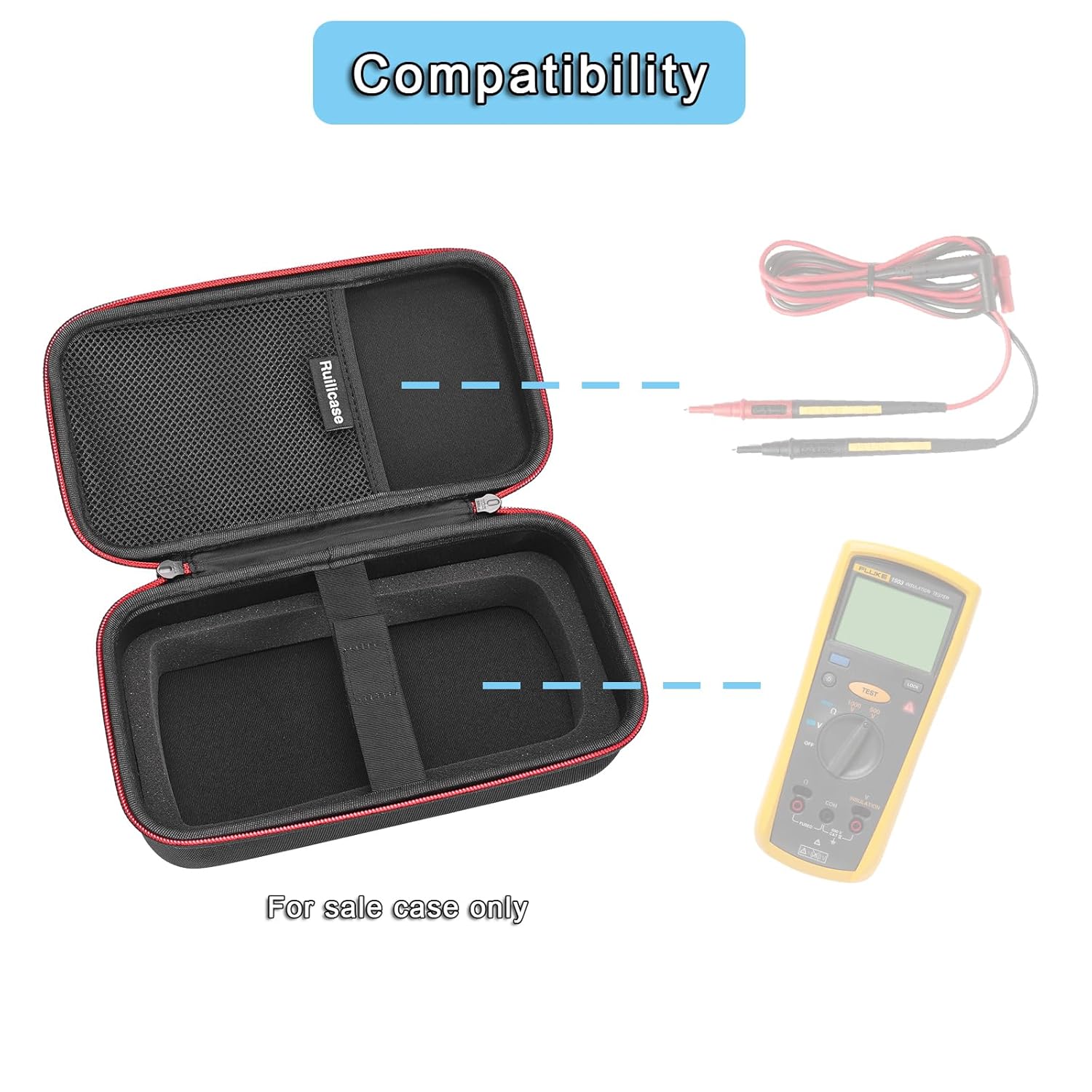 Tool Case for Fluke 1587 FC/1503/1507/1587T/1577/1508 / Fluke 87V Max/28 II Insulation Multimeter (Case Only)