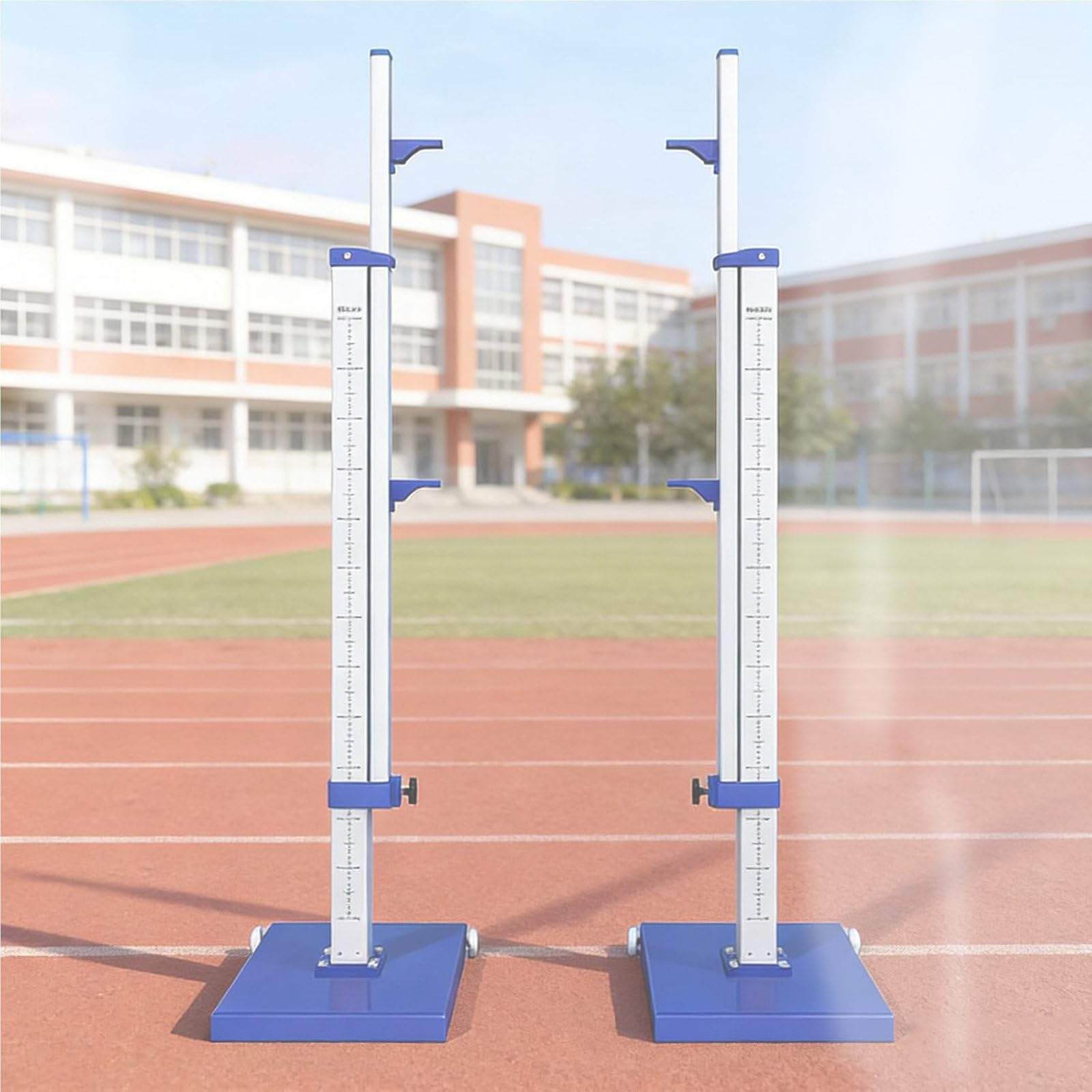 Altos estándares de salto para pista y campo, soporte ajustable portátil con base estable, equipo de competición móvil para atletas y entrenadores, ideal para eventos