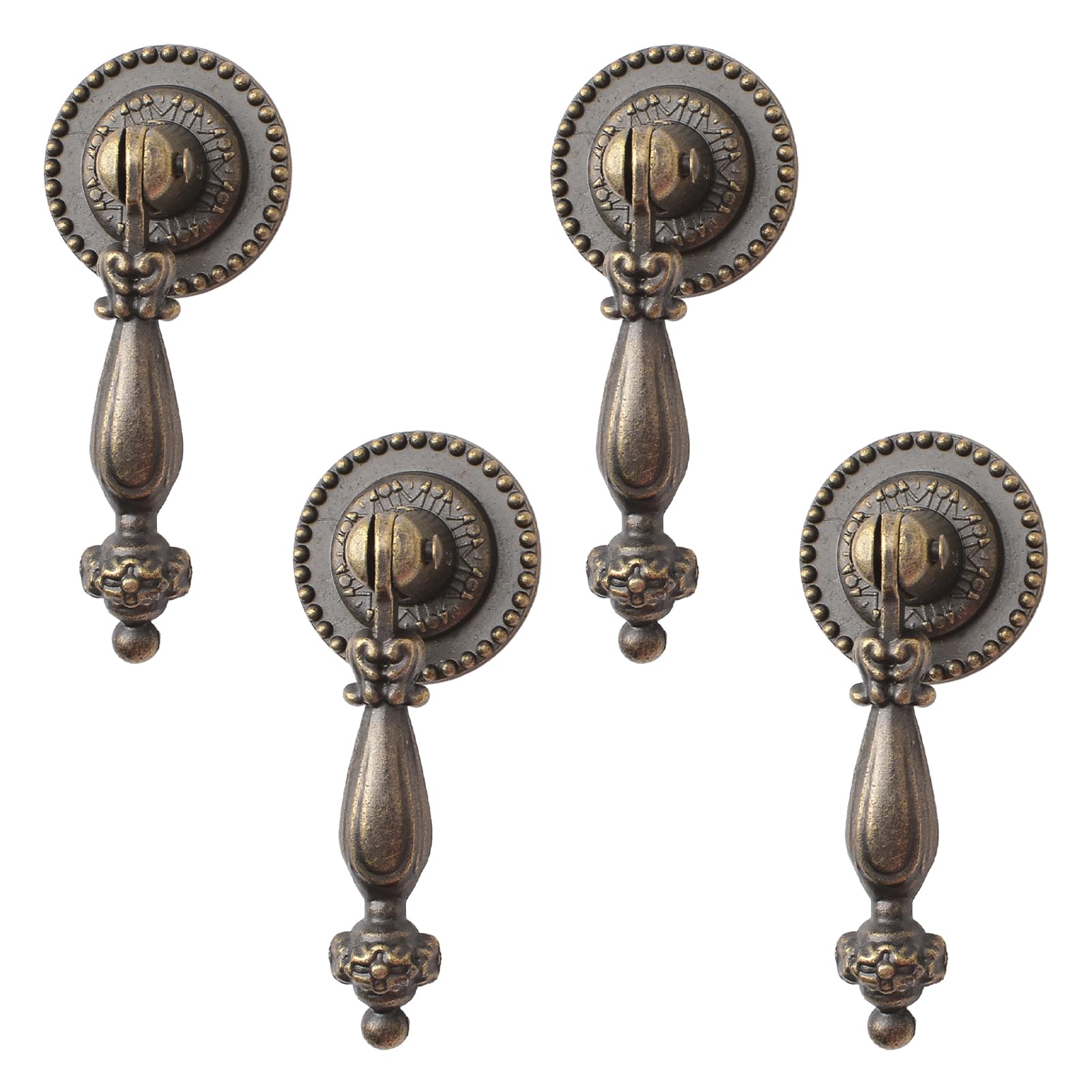 MOROBOR 6pcs Solid Brass Knobs Flower Shape Dresser Knobs Petal Drawer Knobs Creative Single - View #11