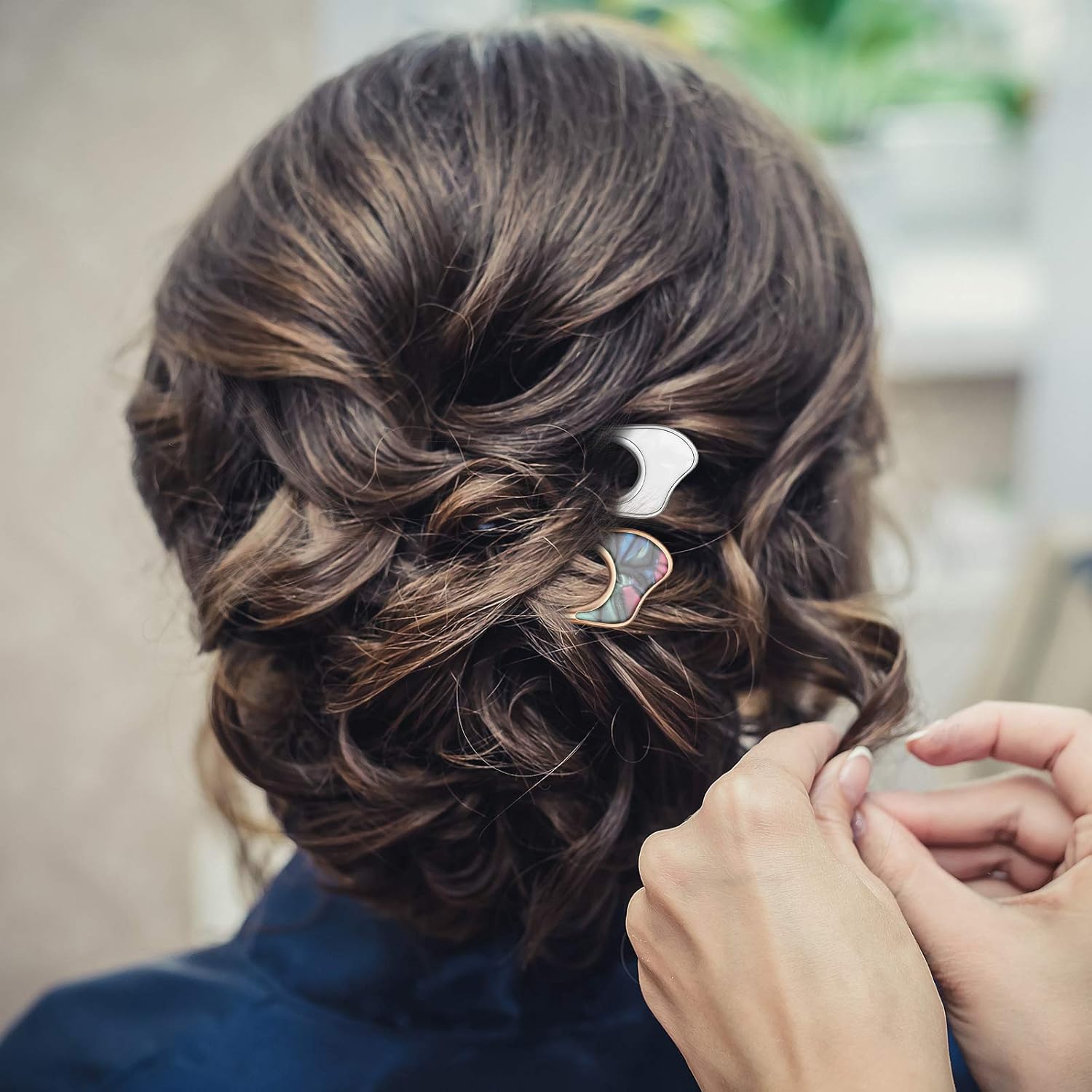 4 Pieces U Shaped Hair Pin Stick Vintage Metal Hair Pin Fork Sticks Hair Chignon Pins Elegant Hair Chopsticks U Shaped Headdress U Sticks Pins Hair Styling Accessory for Woman Girls (Gold and Silver) : Beauty & Personal Care