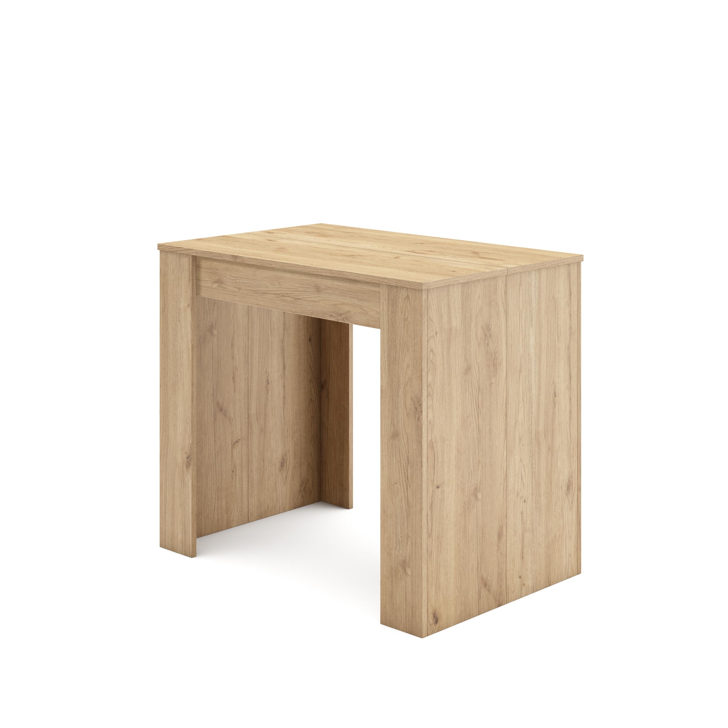 Skraut Home | Mesa Consola Extensible | Mesa Comedor Plegable | 180 | para 8 comensales | Comedor y Cocina | Estilo Moderno | Roble