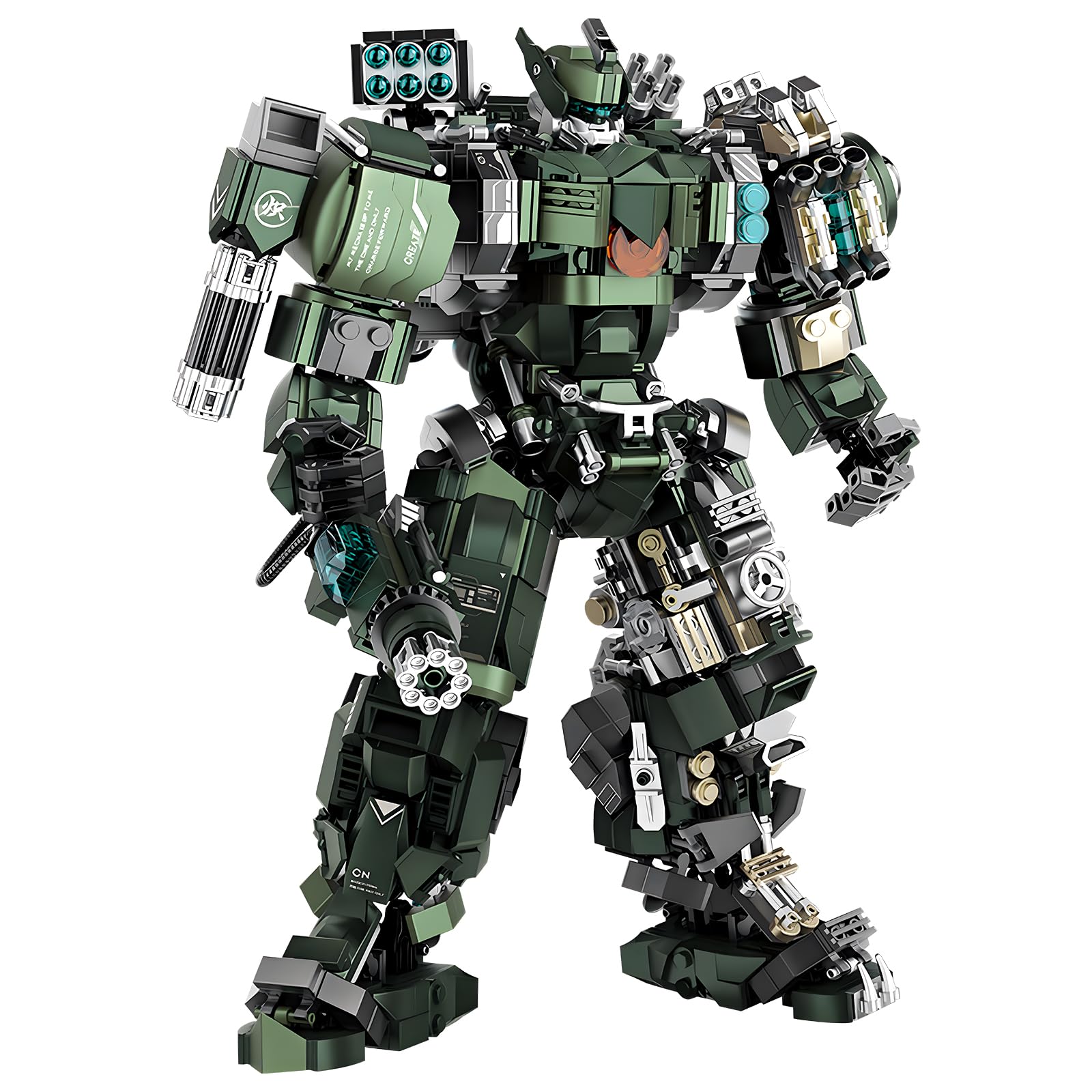 HIGH GODO Transforming Mecha Robot Building Blocks Set, 1403 PCS Hardcore Industrial-Style Technology Robot Model