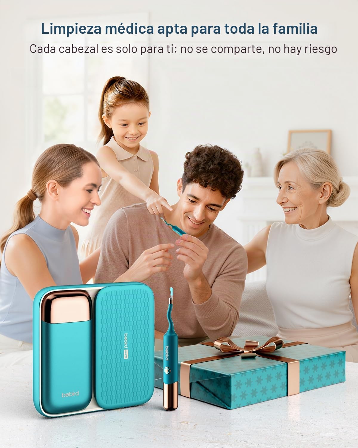 Bebird Pro Earsight Ultra Eliminador de cerumen con WiFi 5G y otoscopio 1080P HD, limpiador flexible con cámara y 30 puntas de repuesto, gotero de eliminación de cerumen para adultos, niños, iOS, Andr