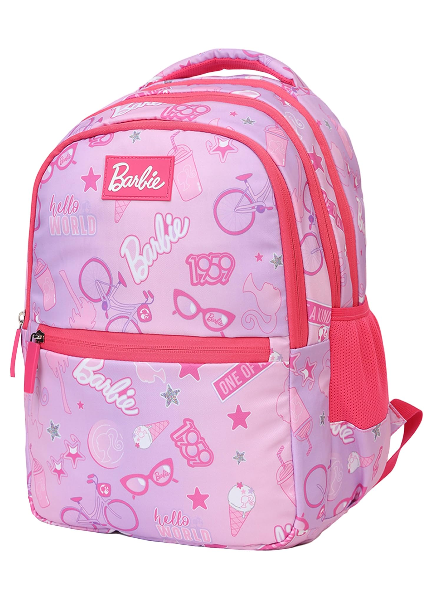 Official Mattel Barbie Bag for Kids Girls| Lightweight, School, Picnic & Travel 17 Inches Backpack for Children-image-2