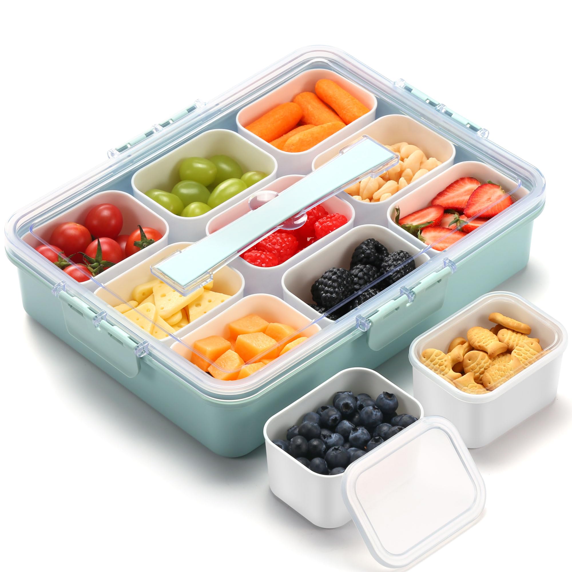 Amazon.com | Snackle Box Container for Adults with 9 Compartment