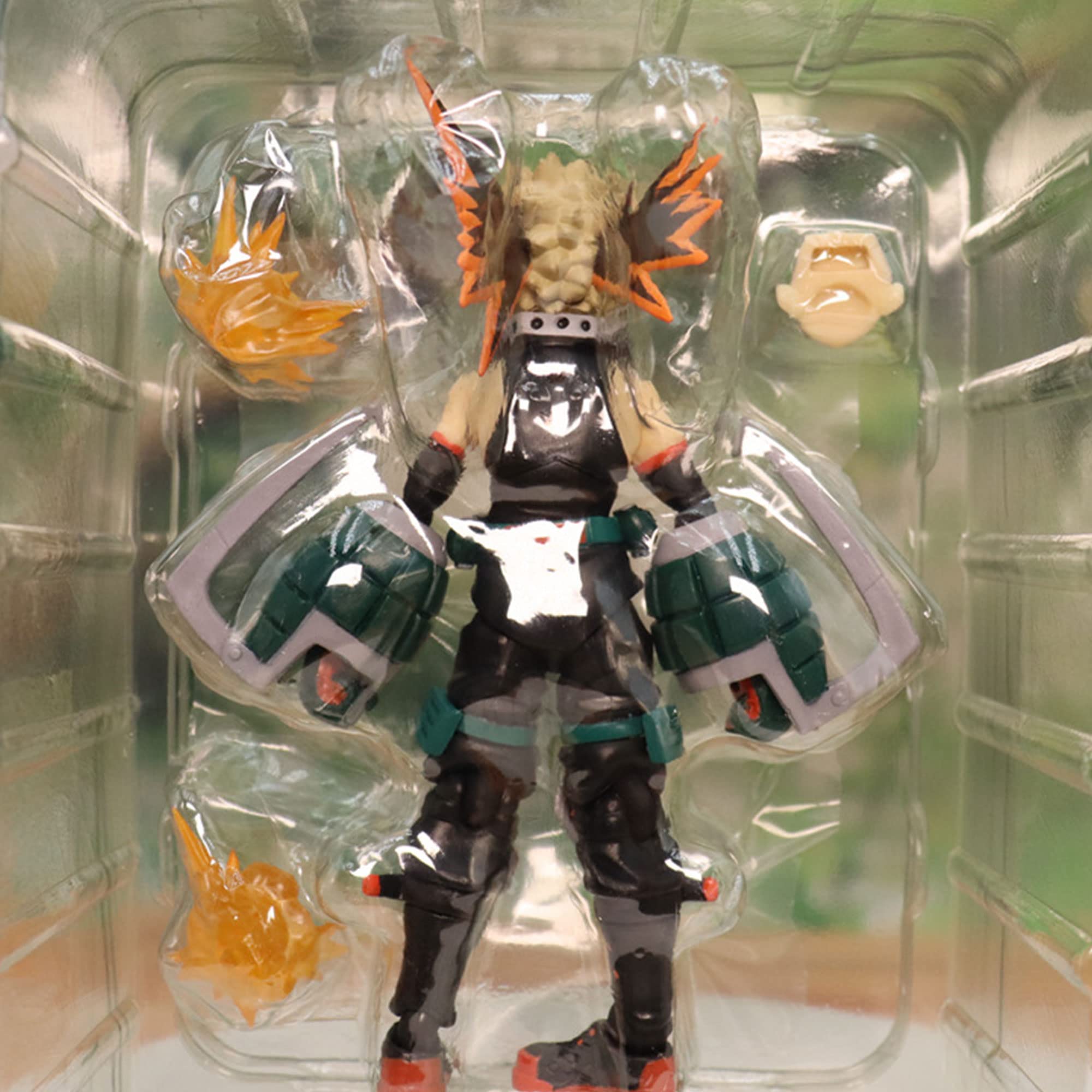 Zhongkaihua MHA - Figura de acción Bakugo Katsuki con accesorios, adorno de escritorio, modelo Bakugo Katsuki, figura movible articulada, cara intercambiable, figura de anime, coleccionables