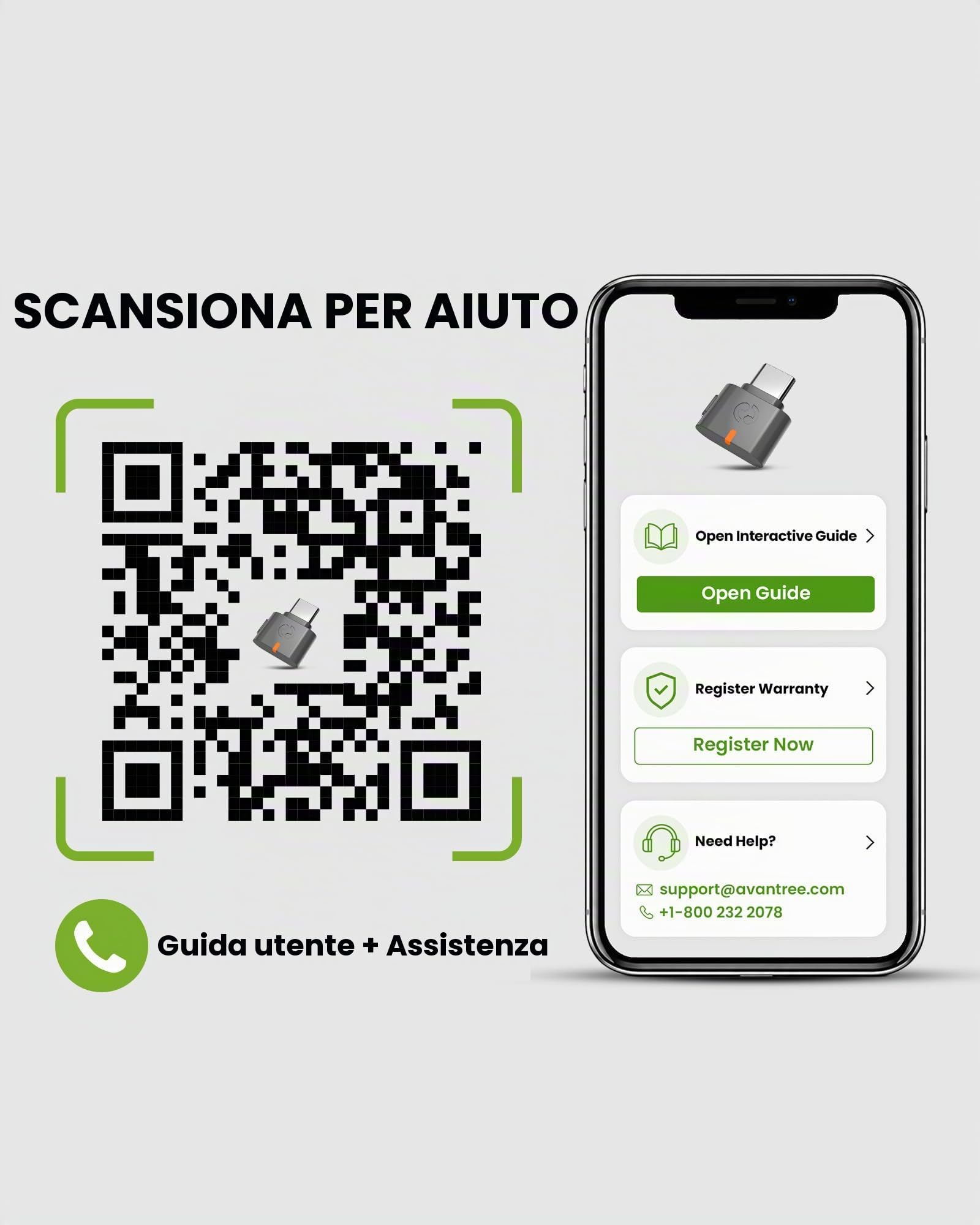 Avantree C82 Aura – Trasmettitore Audio Auracast con Modalità Privata e Pubblica, Trasmette a Più Dispositivi Auracast, Bluetooth 5.4 Qualcomm, Aggiornabile, Adattatore USB-C per PC, Mac e Telefoni