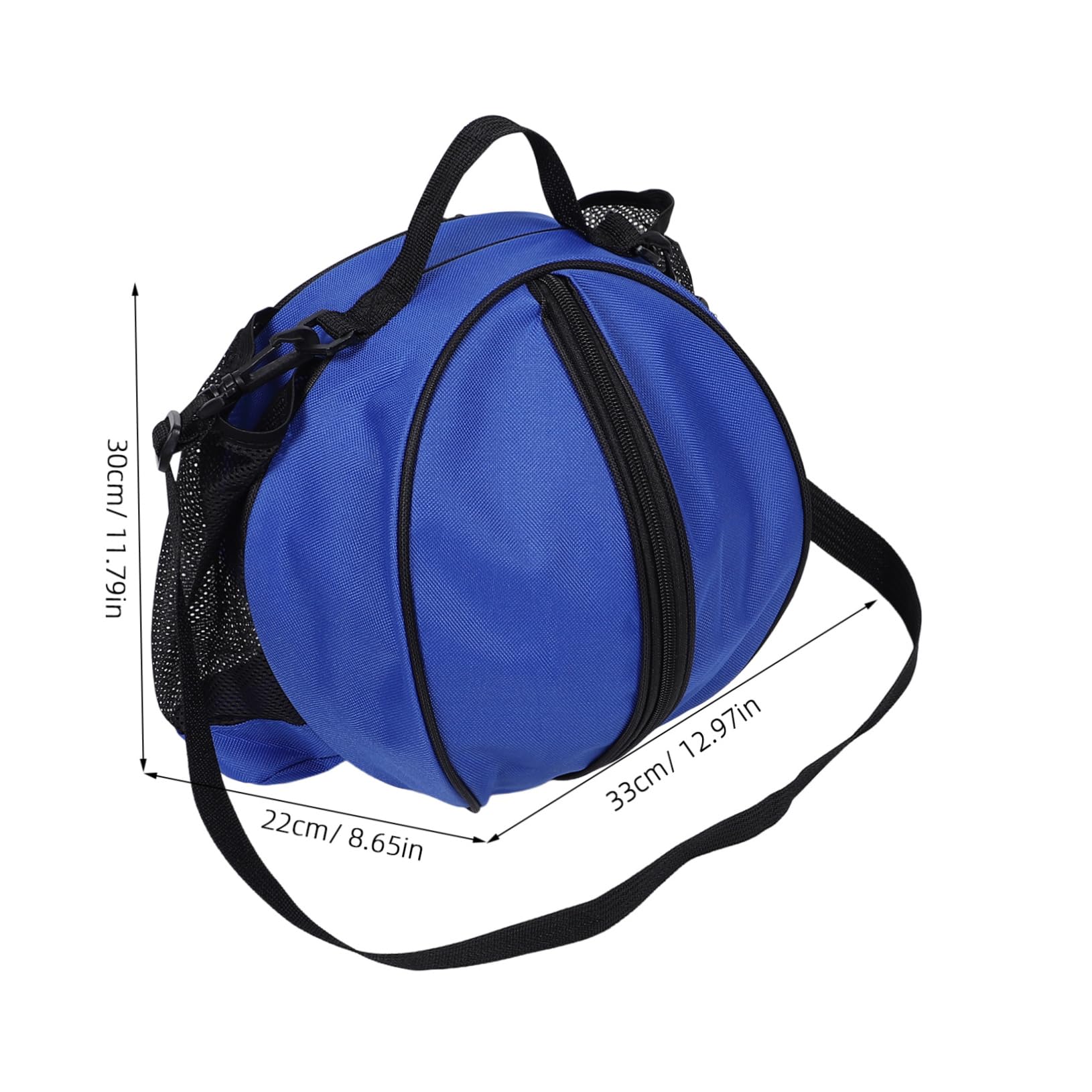 Mikikit Single Shoulder Sports Backpack with Side Mesh Pocket Lightweight Basketball Carrier for Soccer Volleyball and Rugby Equipment Stylish Design for Youth