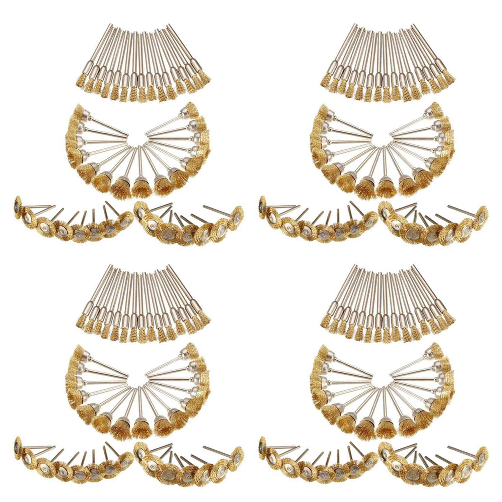 Jnchdghwa Pictures Color 180Pcs Copper Wire Brush Wheel Sanding Accessories For Rotary Grinder Tools