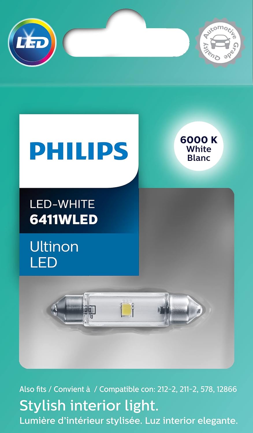Get Discount Offer Philips Automotive Lighting 6411WLED Ultinon LED (White), 1 Pack