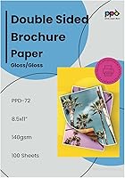 Vista 20 de Papel fotográfico PPD de doble cara, papel mate para folletos de 11 x 17 para impresora de inyección, 210 g/m², tamaño tabloide de 9 mil