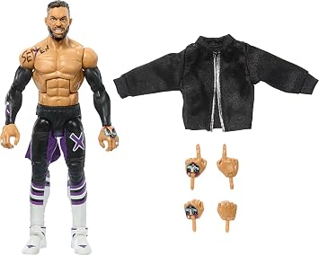 Mattel WWE Elite Action Figure & Accessories, 6-inch Collectible Finn Balor with 25 Articulation Points, Life-Like Look & Swappable Hands