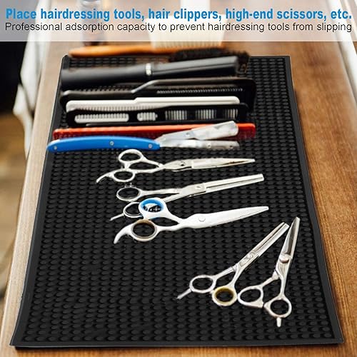 Miniatura 3 de Barber Sation Mat Organizador Barber Tool Mat Mat para cortapelos antideslizante