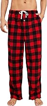 U2SKIIN Mens Fleece Pajama Pants, Warm Plaid Lounge Pj Bottoms for Men with Pockets Soft