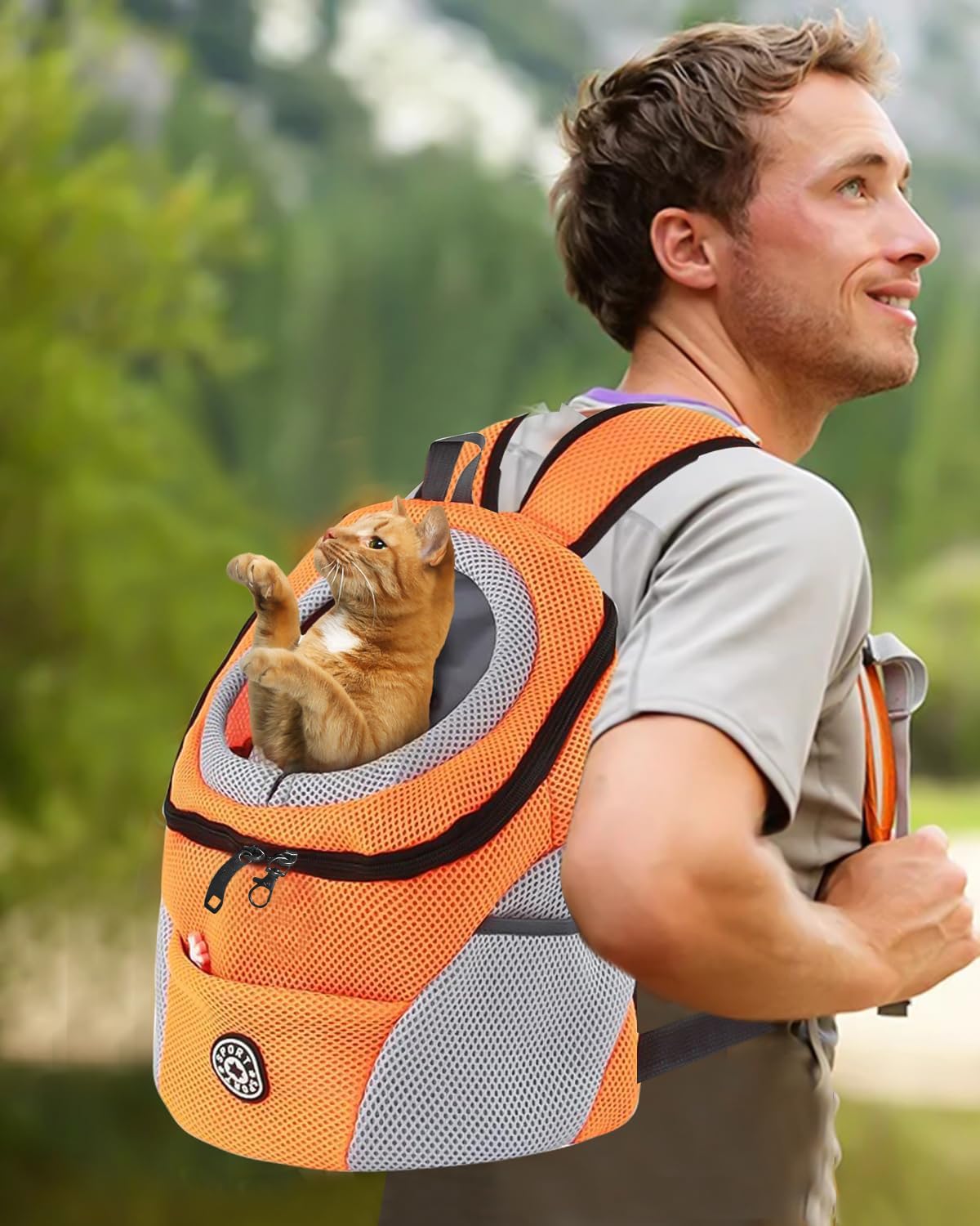 PETCUTE Hondenrugzak – Ademend, Veilig & Comfortabel Voor Kleine Honden En Katten – Met Veiligheidslijn, Verstelbare Opening – Ideaal Voor Reizen & Outdoor