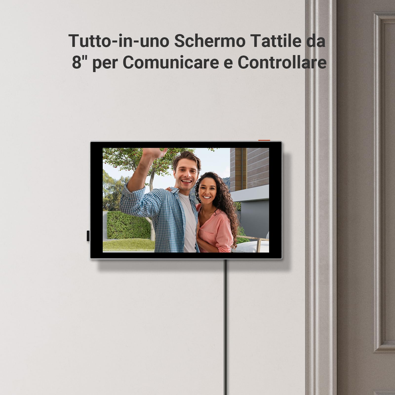 EZVIZ 4K Videocitofono Connesso, Videocitofono, 8 Pollici Monitor Touch, Riconoscimento Palmo/Visto, Sblocco a Distanza, 2 Fili, Rilevamento Umano, Opzione RFID, Impermeabile, WiFi Dual-Band, HP7 Pro