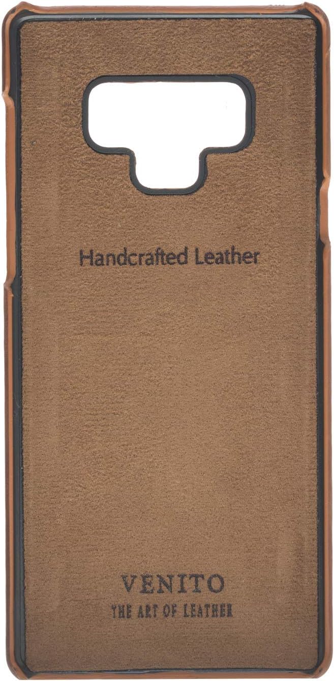 Venito Florence Leather Wallet Phone Case Compatible with Samsung Galaxy Note 9 - Extra Secure with RFID Blocking - Detachable Phone Wallet - Antique Brown