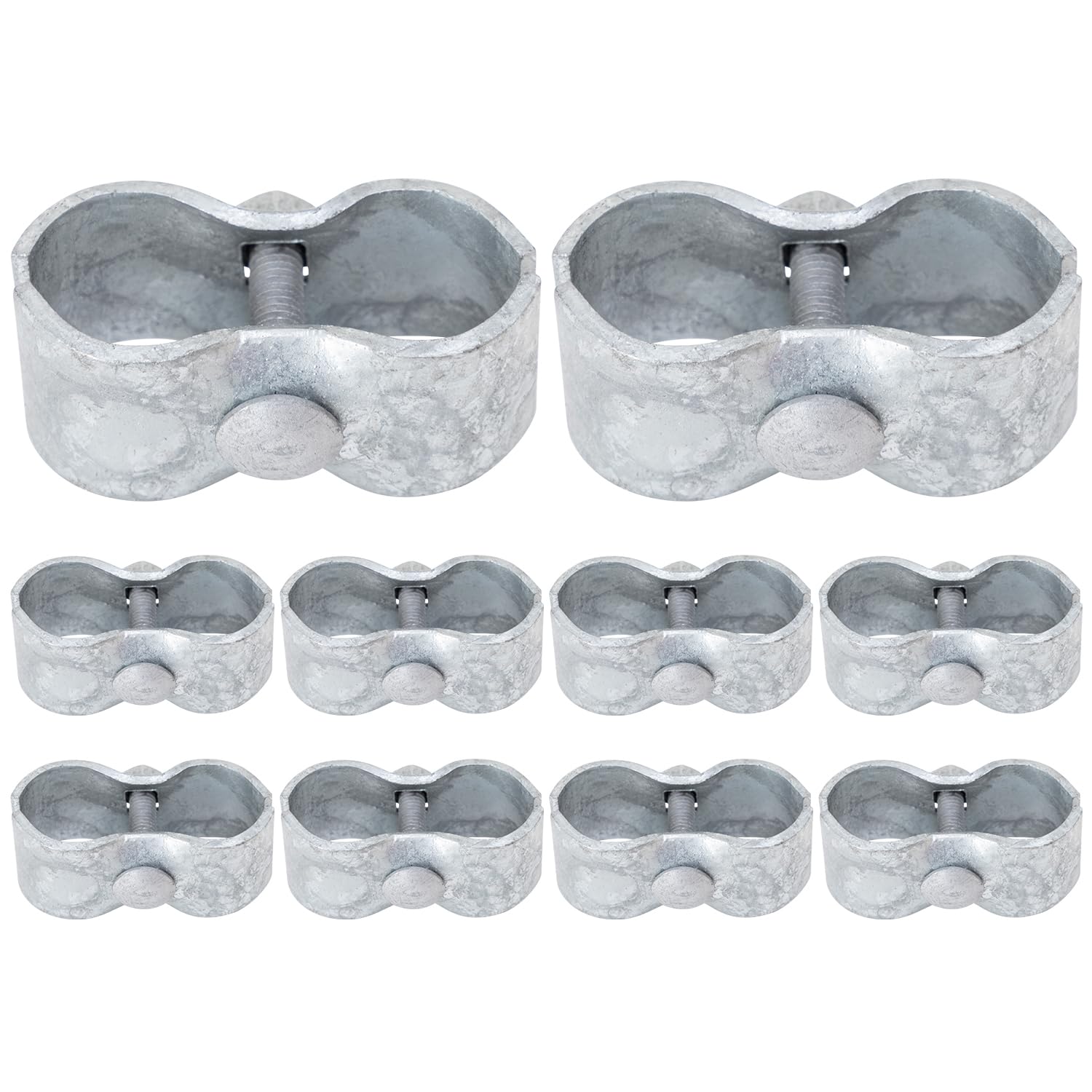 Chain Link Fence Clamps Chain Link Fence Panel Clamps 8-Pack - Metal Saddle  Clamps For 1-3/8