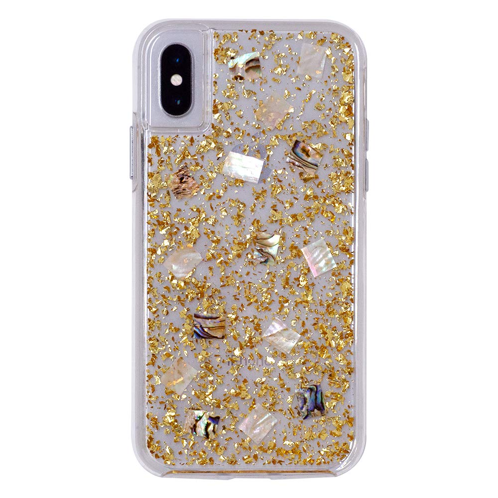 Amazon | iPhoneX XS カバー 本物の金箔 押し花 入り キラキラ 押し花 