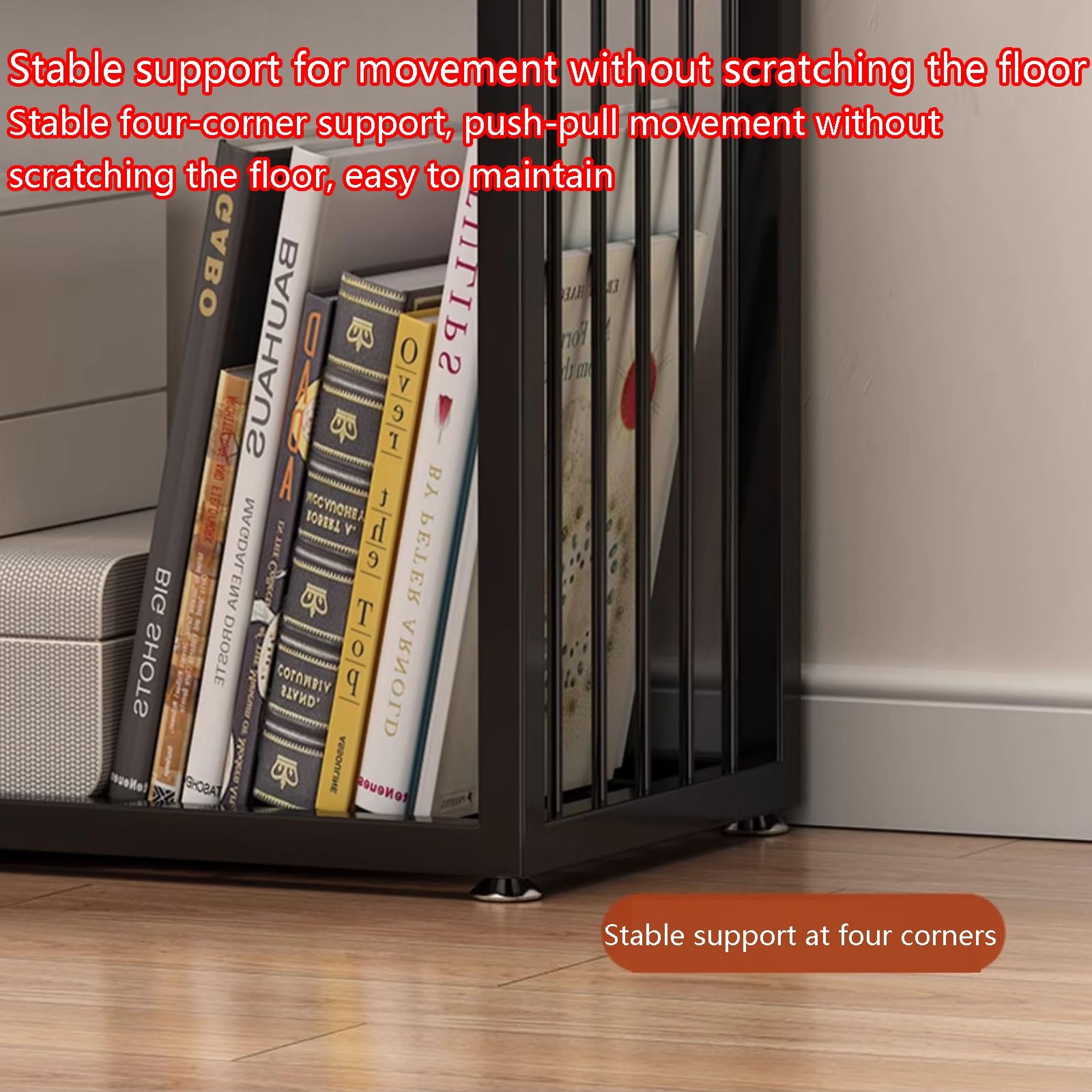 Book Shelf,Metal Tower for Small Spaces ， Modern Vertical Bookshelf, Multipurpose Corner Tall, Invisible Floating, Display for Home Office(55 * 25 * 156cm)
