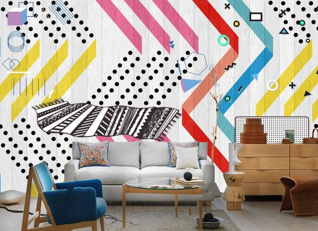 Papier Peint Panoramique Moderne 430x300 cm pour Grand Mur de Salon