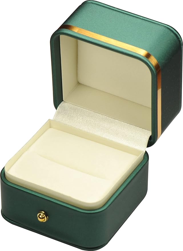 Estuche Joyero Cuero PU Verde con Terciopelo miniatura 5