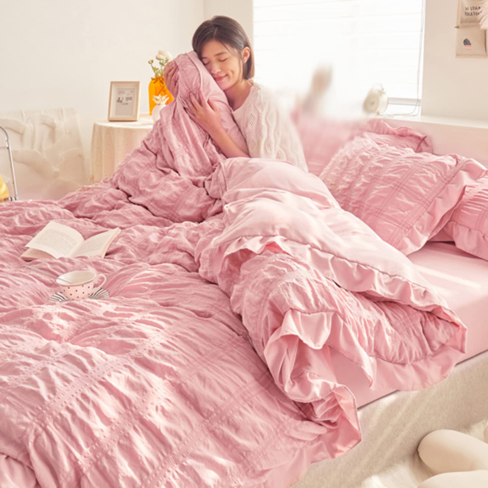 Amazon｜布団カバー シアサッカー生地 シングル 3点セット 寝具カバー