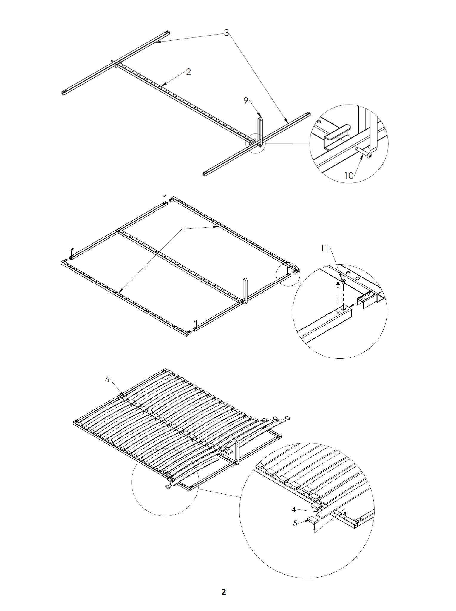 Lattenrost mit Hebemechanismus & Gasdruckfedern Klappbarer Metall Lattenrahmen mit Federholzleisten für Matratzen 120 x 200 cm