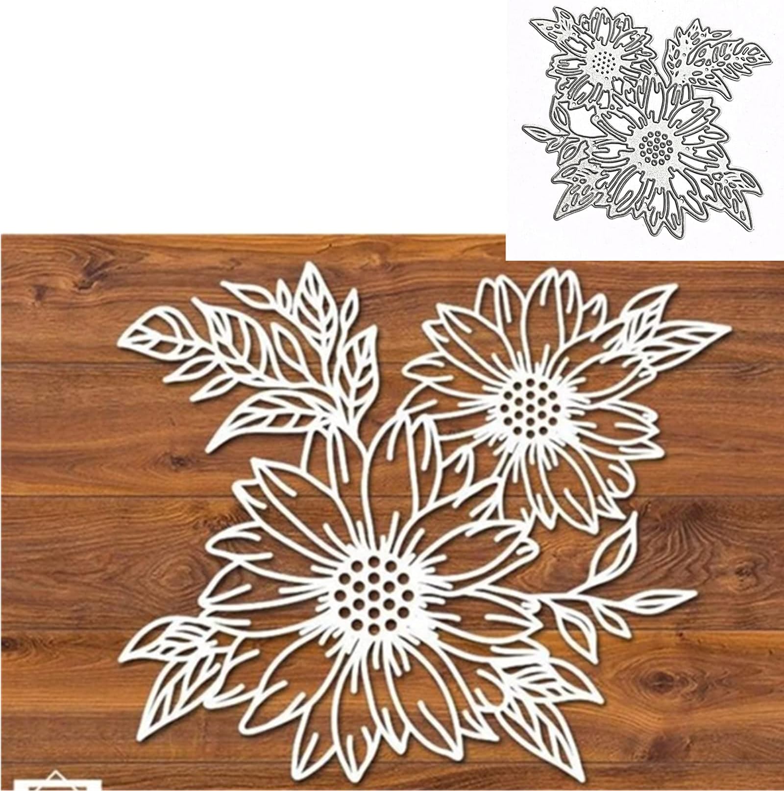 Flower Leaves Metal Die Cuts,Sunflower Leaf Wedding Cutting Dies Cut Stencils for DIY Scrapbooking Photo Decorative Embossing Paper Dies for Scrapbooking Card Making